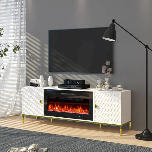 Meuble TV 70 po avec foyer électrique de 36 po