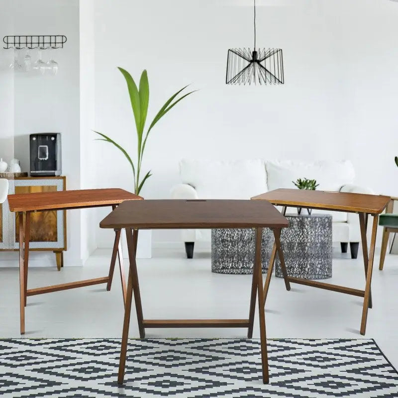 Table plateau pliable en bois massif