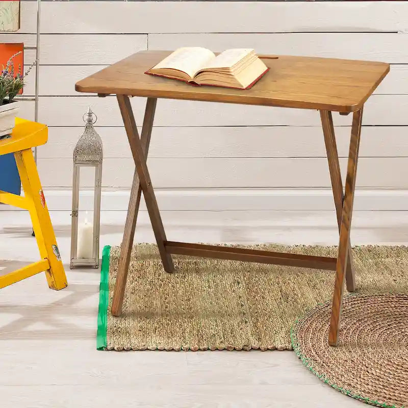 Table plateau pliable en bois massif