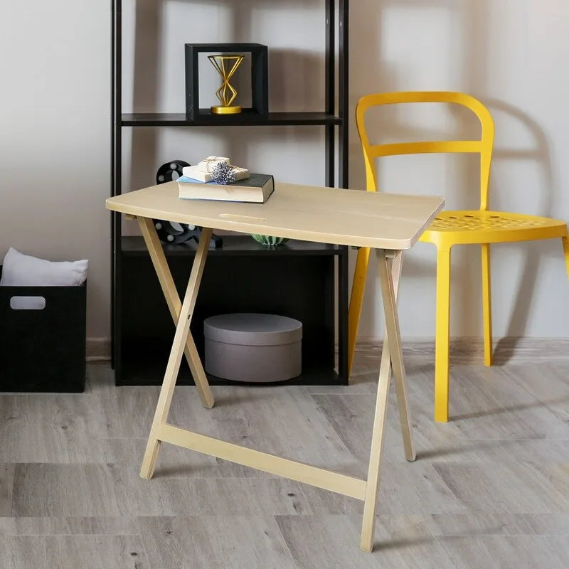 Table plateau pliable en bois massif