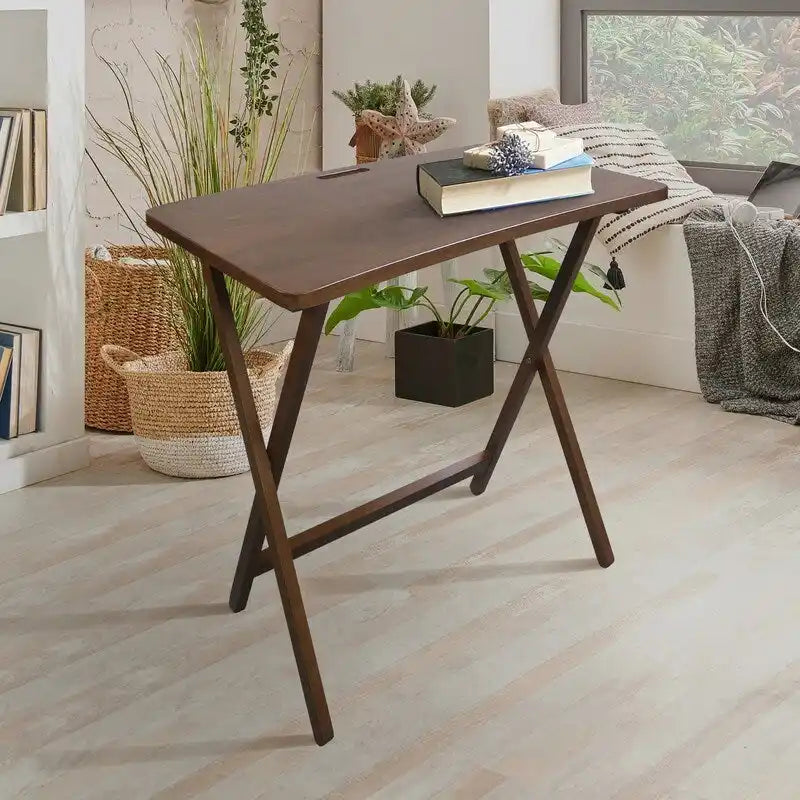 Table plateau pliable en bois massif