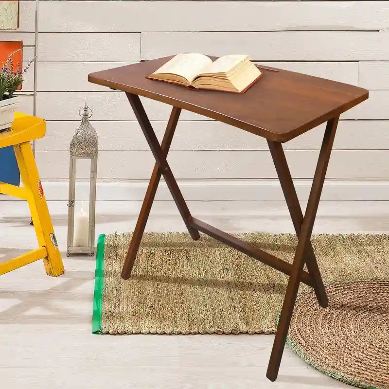 Table plateau pliable en bois massif