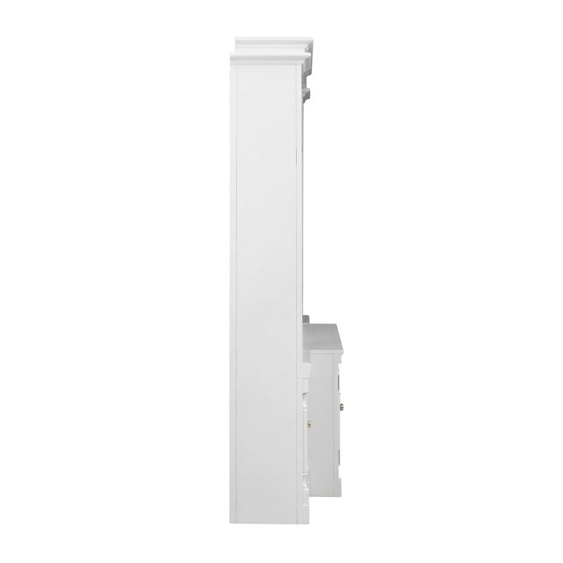 Meuble télé blanc en bois massif