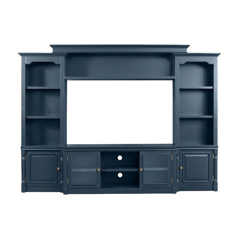 Meuble télé blanc en bois massif