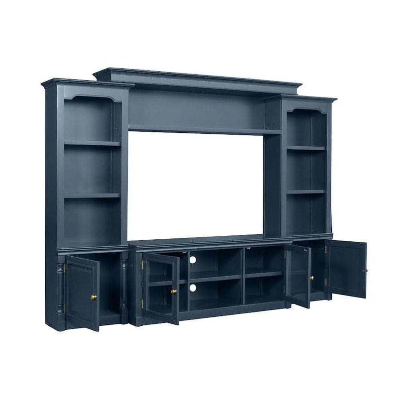 Meuble télé blanc en bois massif