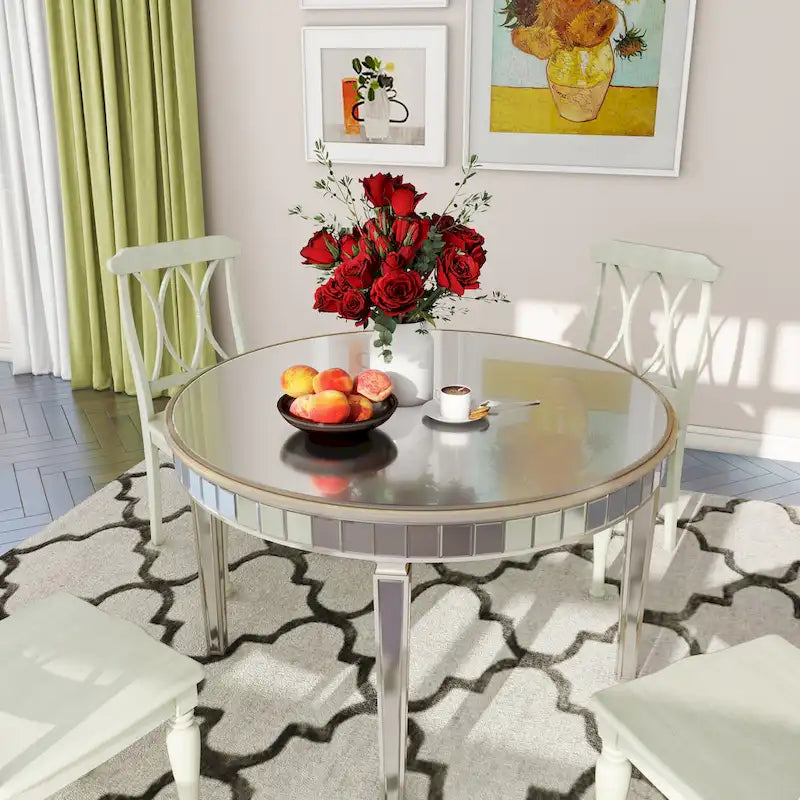 Table à manger ronde contemporaine