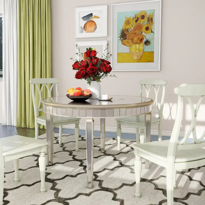 Table à manger ronde contemporaine