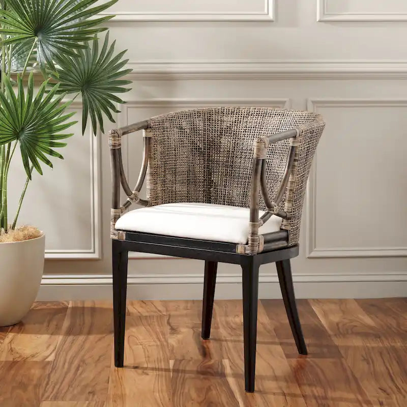 Chaise de salle à manger marron/noir - 22,3" x 23,3" x 31,5"