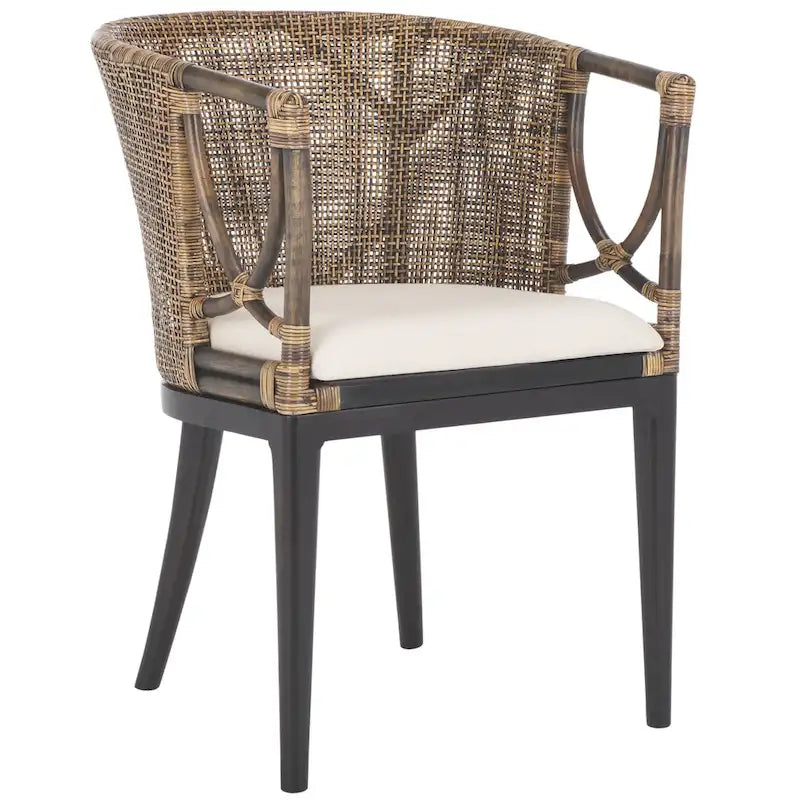 Chaise de salle à manger marron/noir - 22,3" x 23,3" x 31,5"