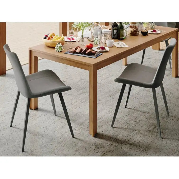 Chaise de salle à manger recouverte de cuir suédé (lot de 2)