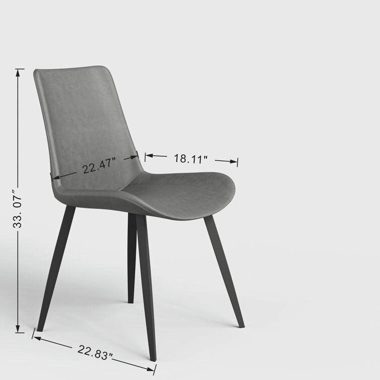 Chaise de salle à manger recouverte de cuir suédé (lot de 2)