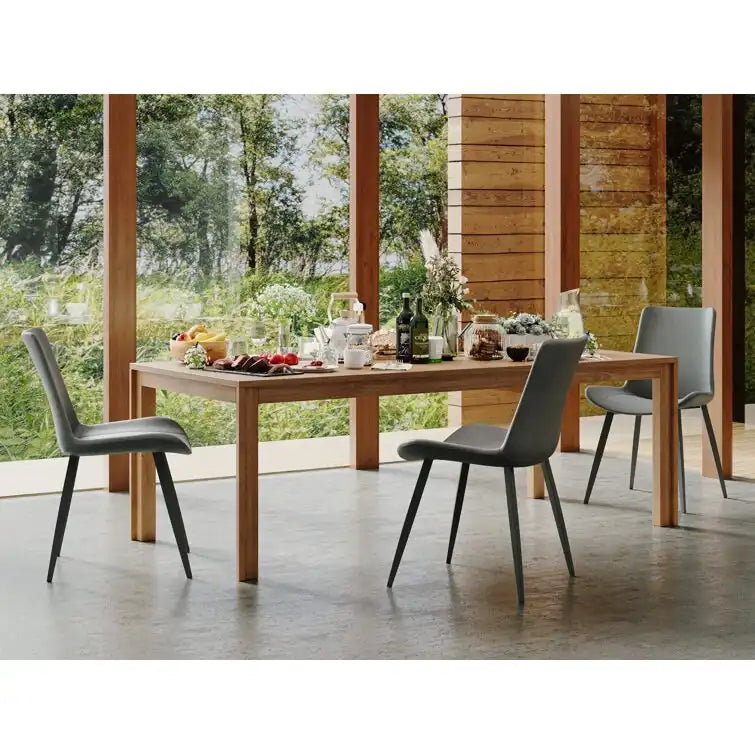 Chaise de salle à manger recouverte de cuir suédé (lot de 2)