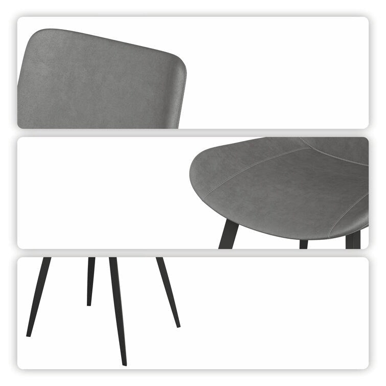 Chaise de salle à manger recouverte de cuir suédé (lot de 2)