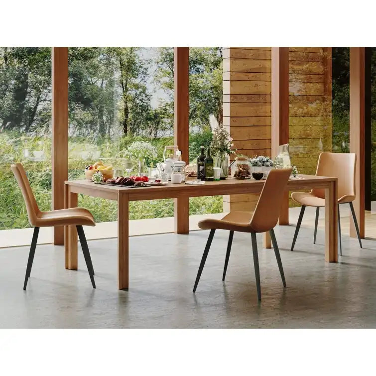Chaise de salle à manger recouverte de cuir suédé (lot de 2)