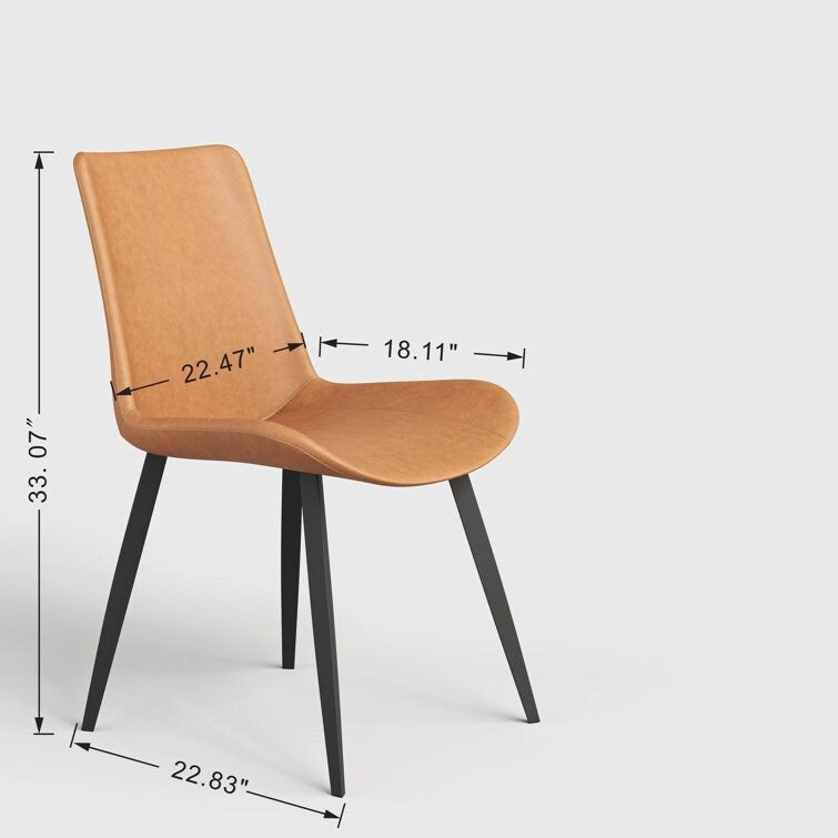 Chaise de salle à manger recouverte de cuir suédé (lot de 2)