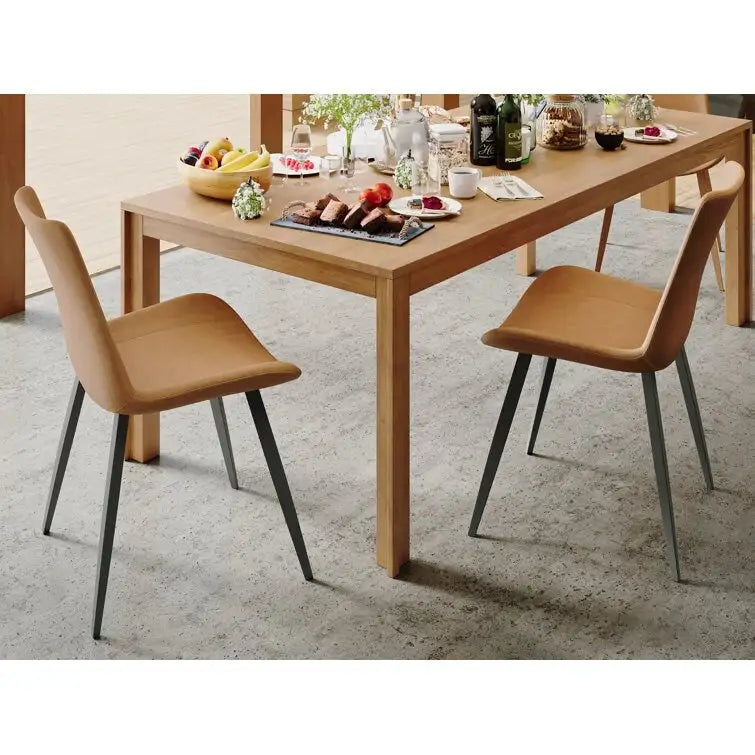Chaise de salle à manger recouverte de cuir suédé (lot de 2)