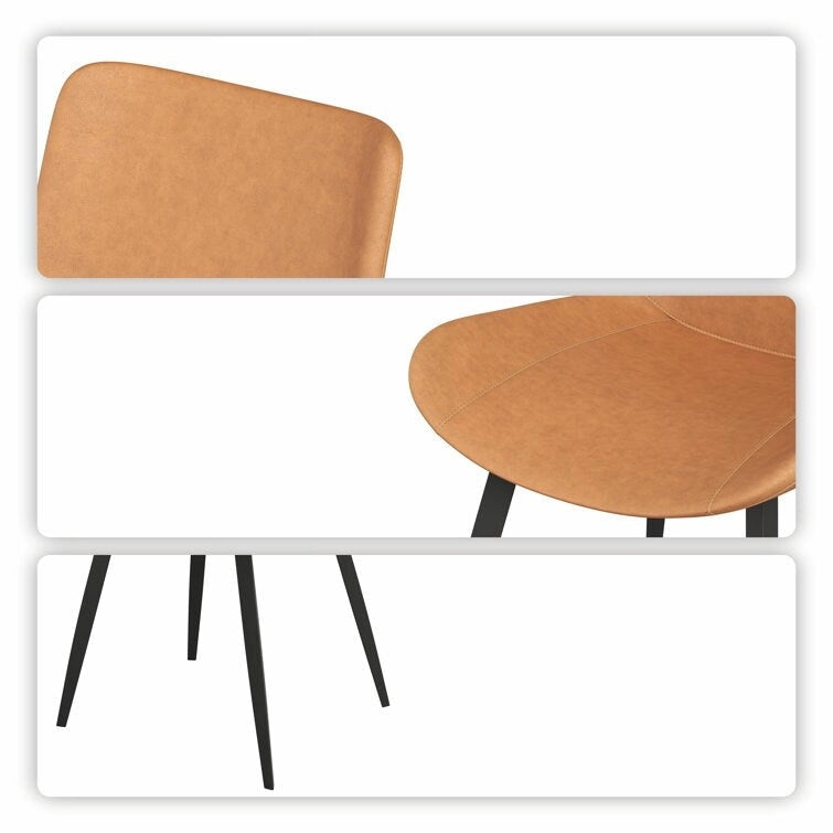 Chaise de salle à manger recouverte de cuir suédé (lot de 2)