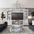 Virginia Solid Wood White Entertainment Center